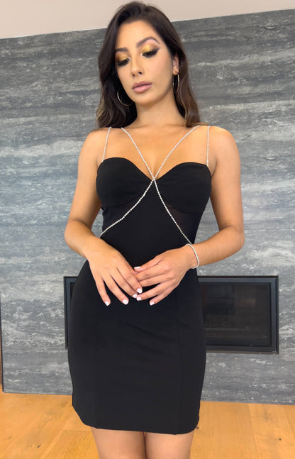 Millionaire Mini Dress - Black