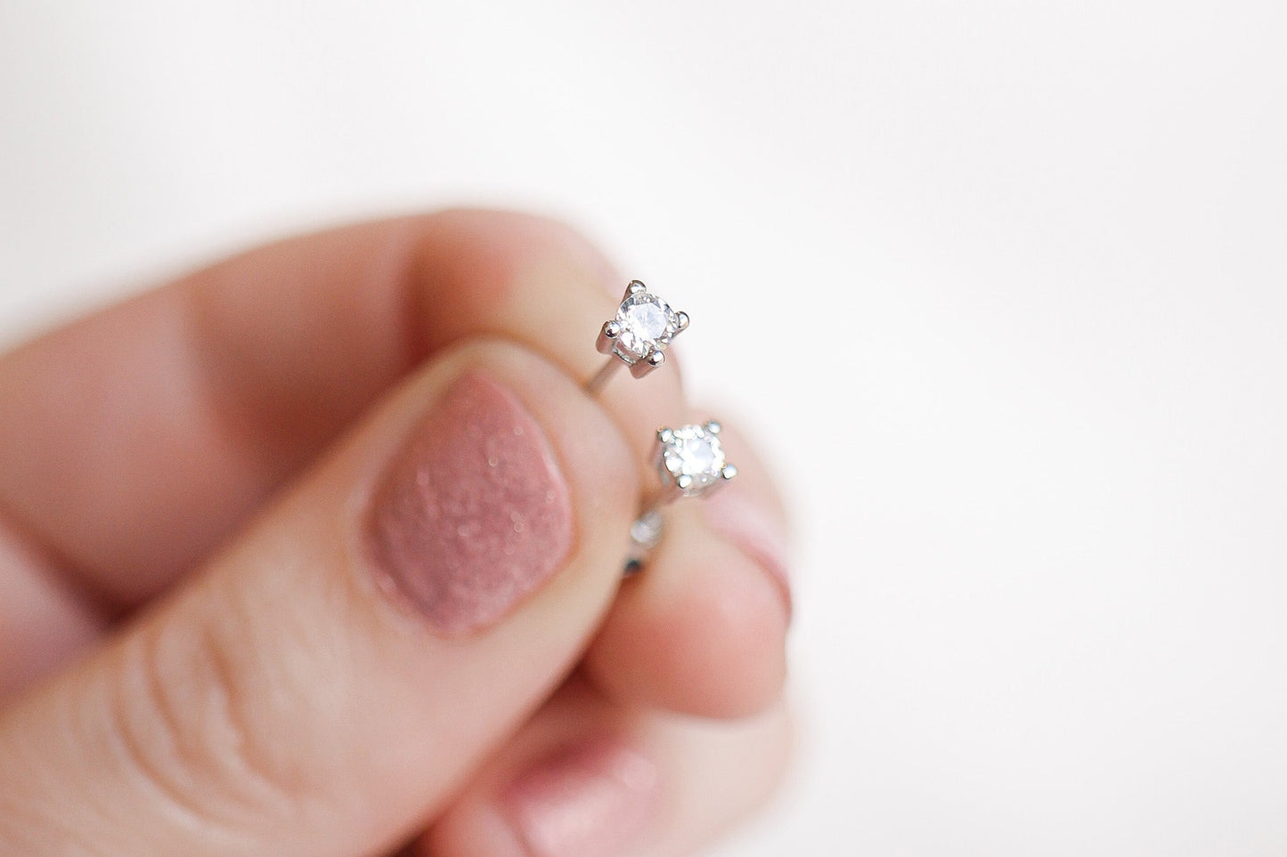 CZ Crystal Stud in Silver