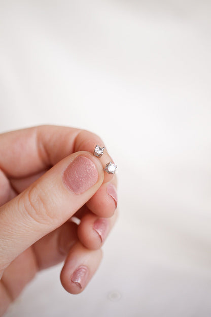 CZ Crystal Stud in Silver