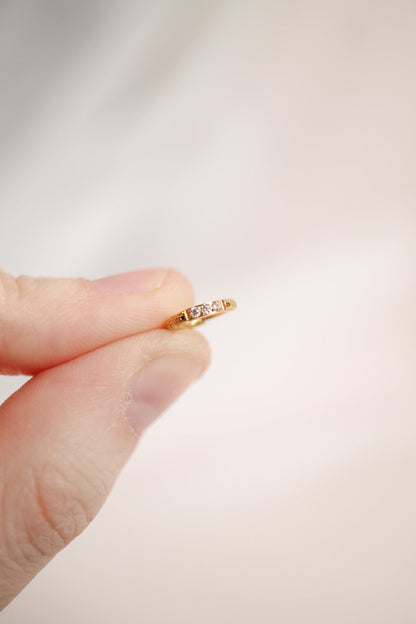 Micro Crystal Hoop in Gold