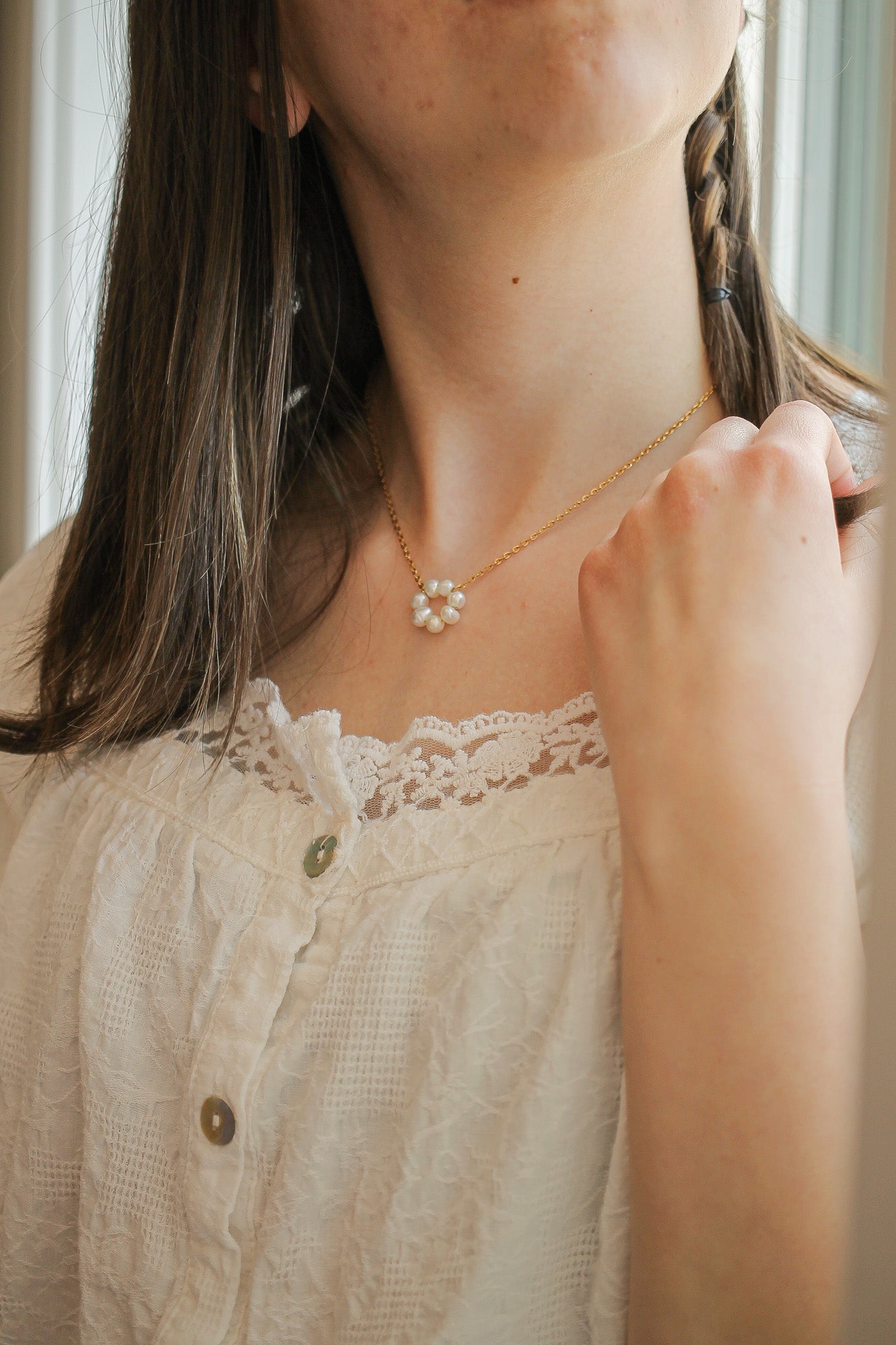 Lucy Necklace in Freshwater Pearl