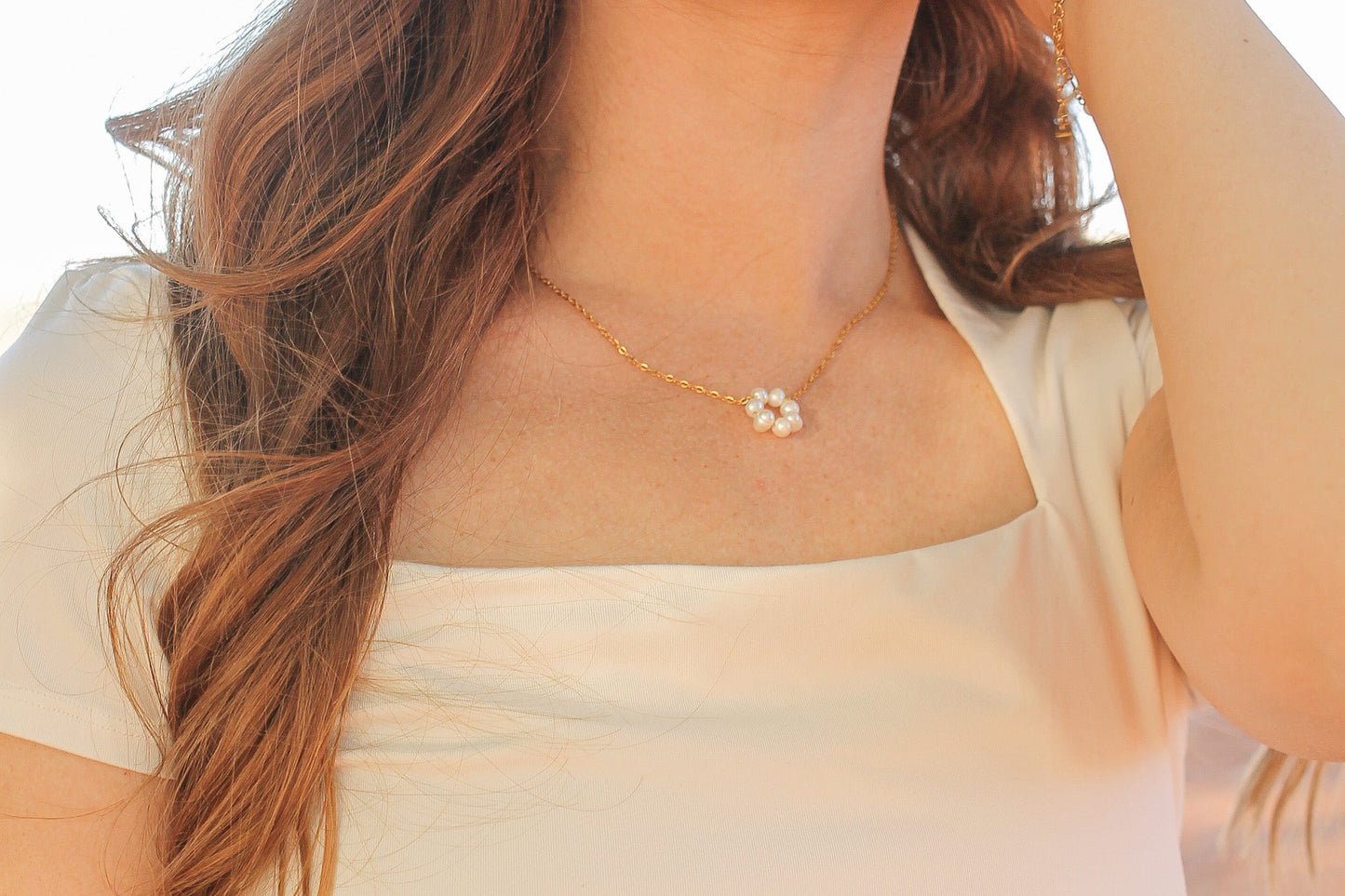 Lucy Necklace in Freshwater Pearl