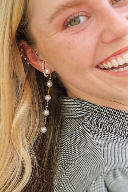 Emory Pearl Dangle in Gold