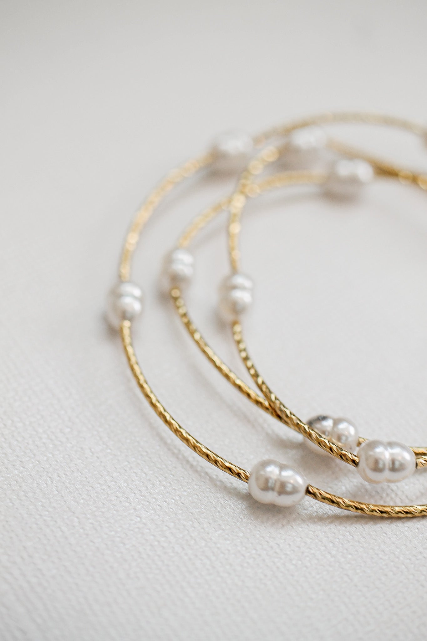 Donise Layered Bracelet in Gold and Pearl