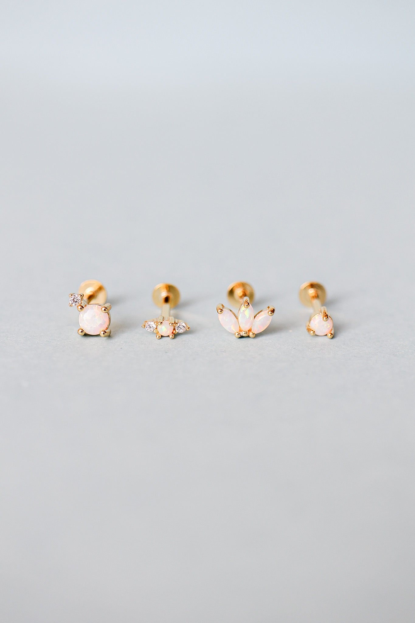 Ophelia Flat Back Stud in Gold