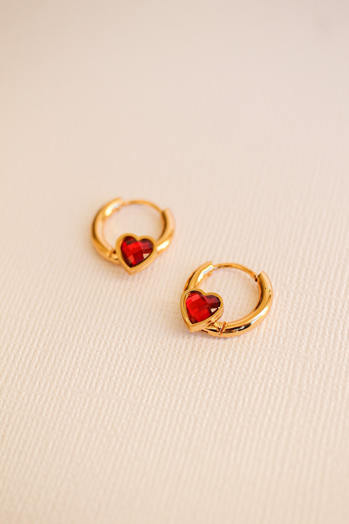 Hopeless Romantic Mini Hoop in Ruby