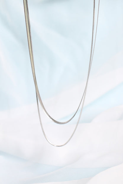 Back Bay Layered Necklace in Silver