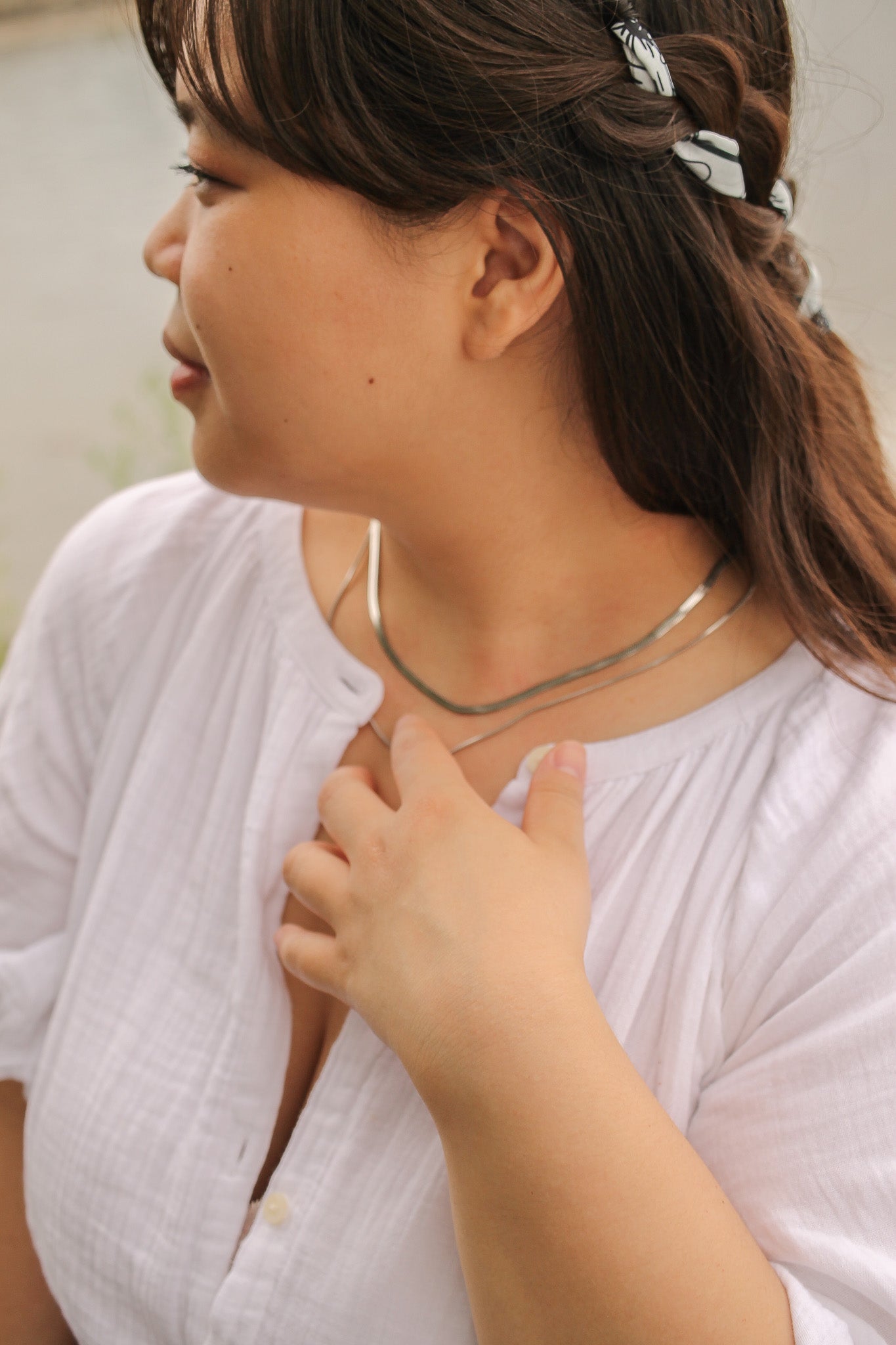 Back Bay Layered Necklace in Silver