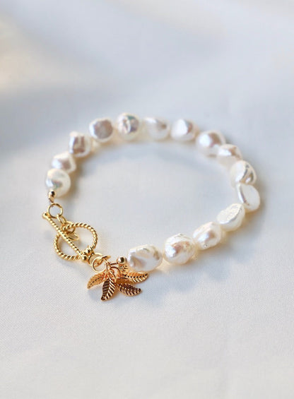 KESHI NUGGET PEARL BRACELET