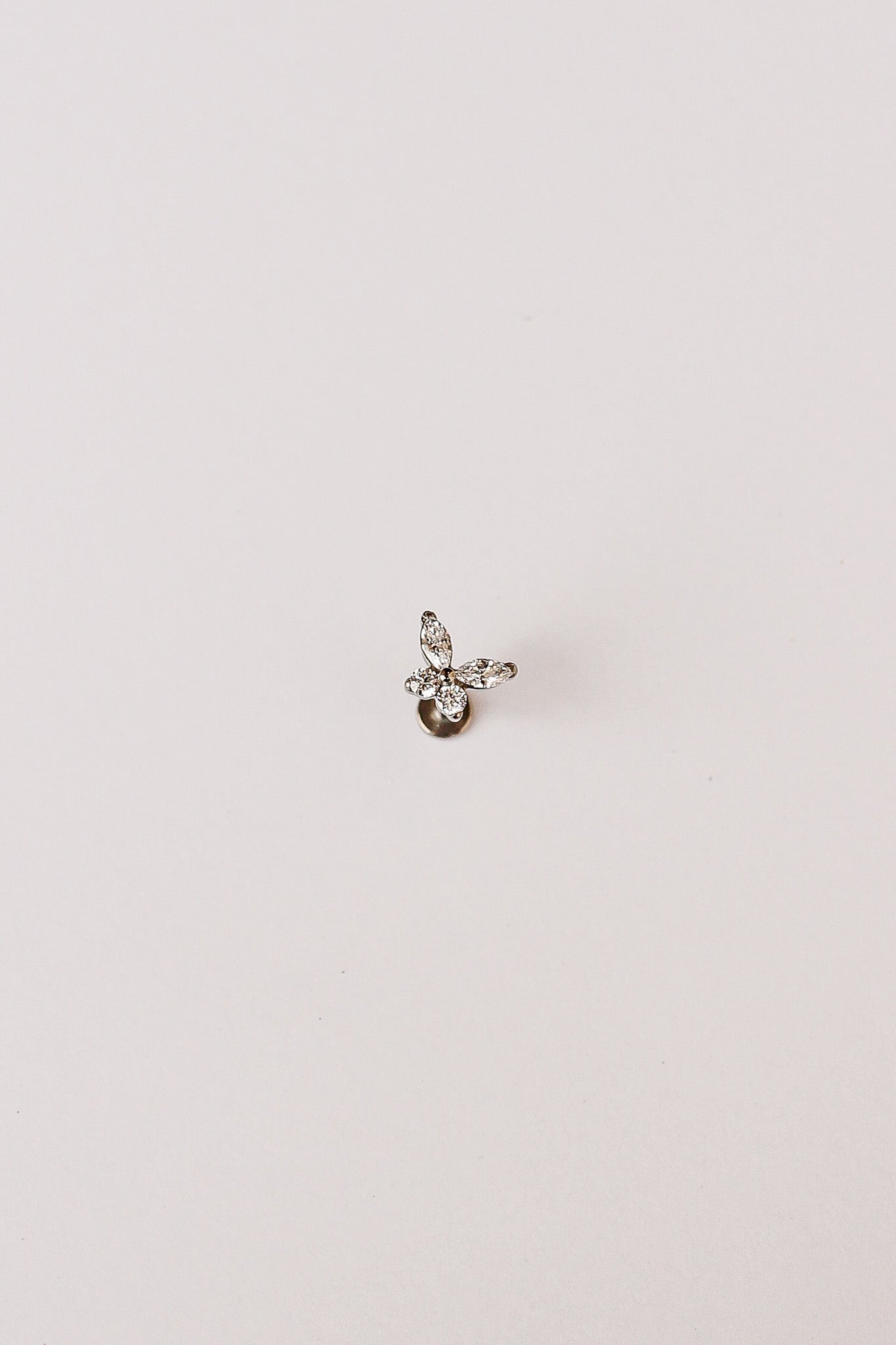 Crystal Butterfly Flat Back Stud