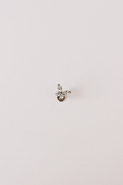 Crystal Butterfly Flat Back Stud