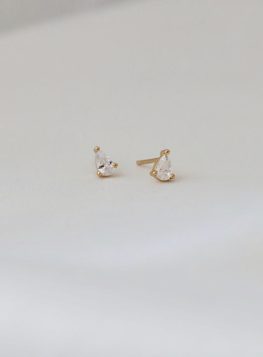 MINI TEARDROP CZ STUDS