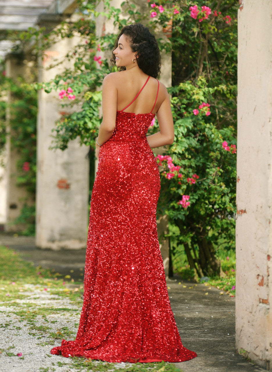 Red embellished dress on sale