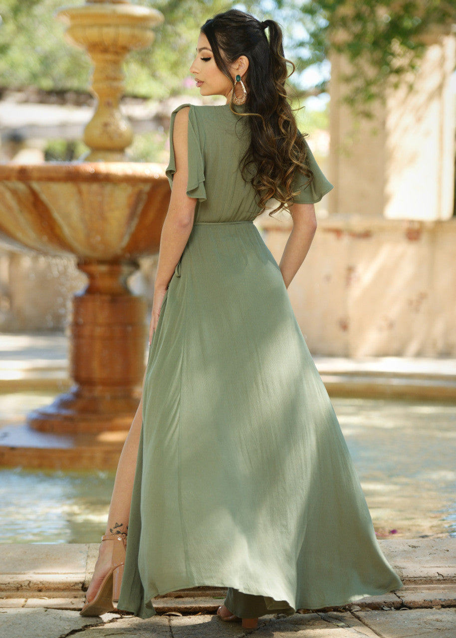 Kari Maxi Dress - Olive| Lady Black Tie