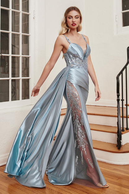 Petra Gown-Dusty Blue