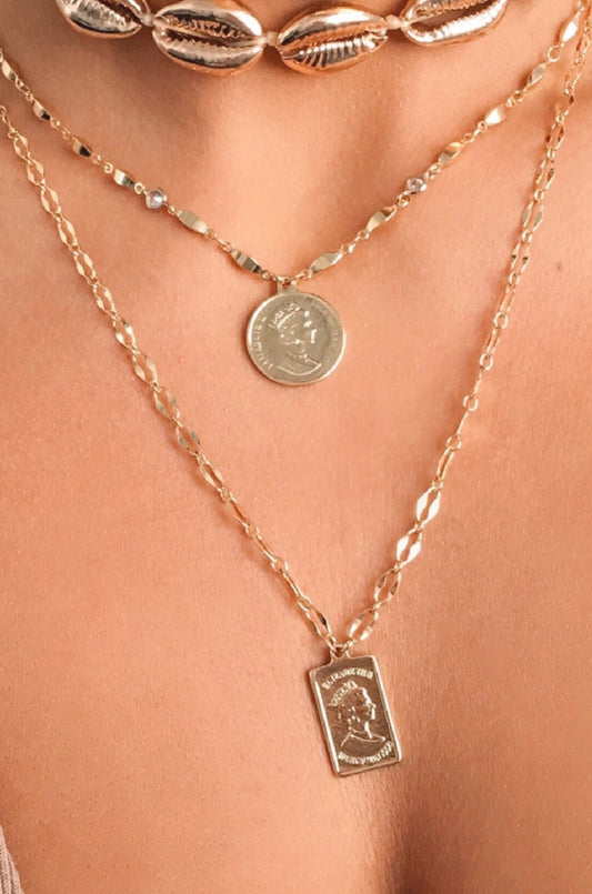 Medallions of Mine Layered Coin Necklace Set