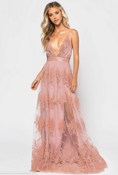 NWT shops BHLDN Kincaid Maxi Dress Gown Blush