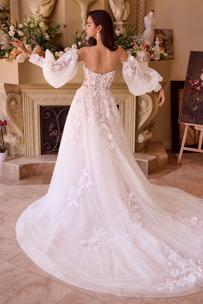 WL018-Lace Appliqued Wedding Ball Gown-Andrea & Leo