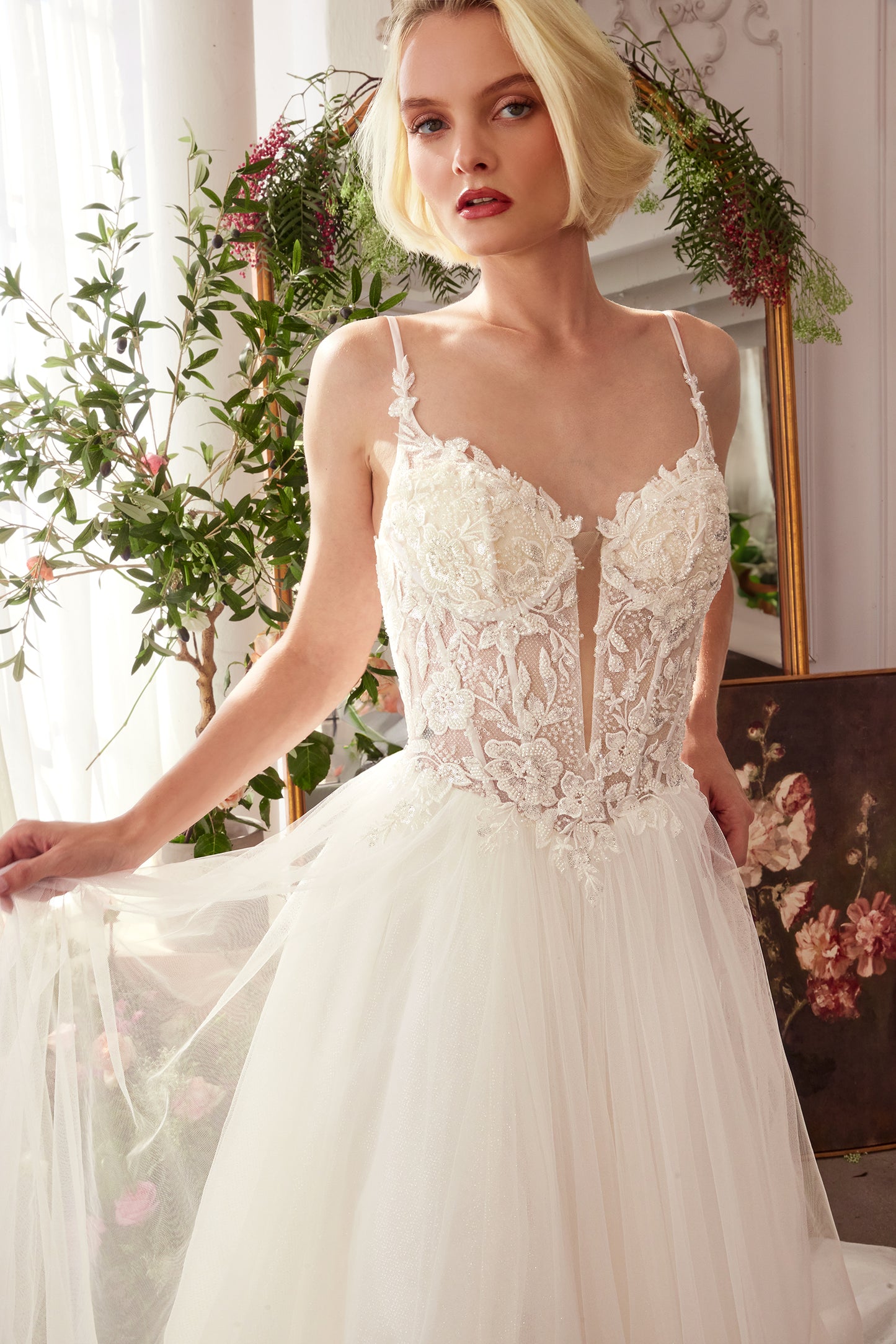 WL029-Lace & Tulle Bridal Ball Gown-Andrea & Leo