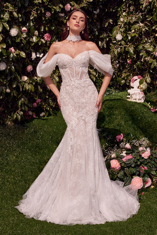 WL031-Detachable Wings Mermaid Wedding Gown - Andrea & Leo