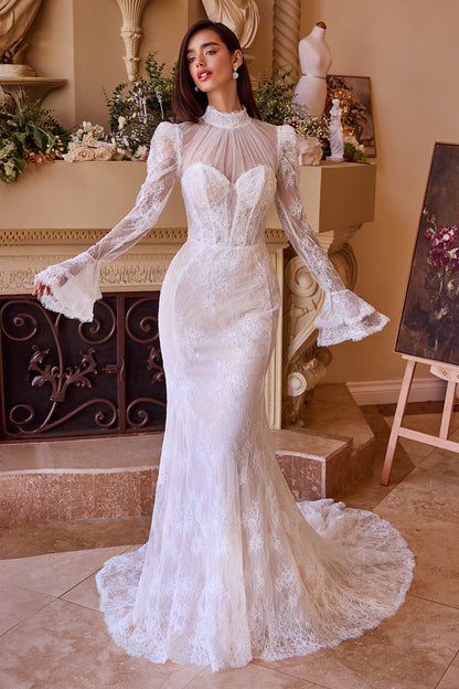 WL042-Versitile Fitted Lace Bridal Gown-Andrea & Leo