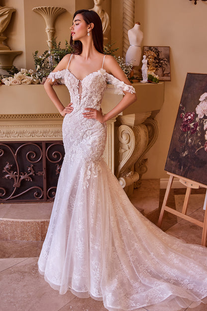 WL051-Fitted Lace Mermaid Wedding Dress-Andrea & Leo