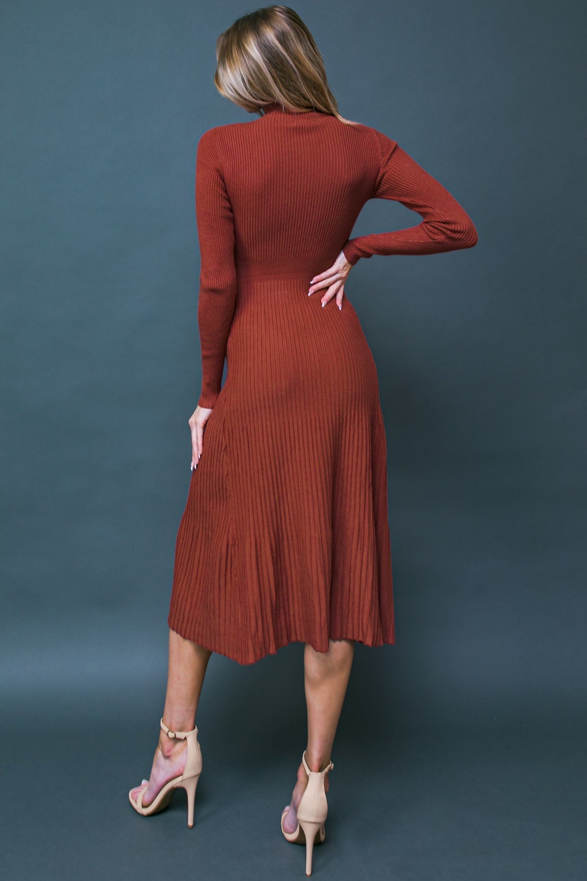 STOLEN KISSES SWEATER MIDI DRESS