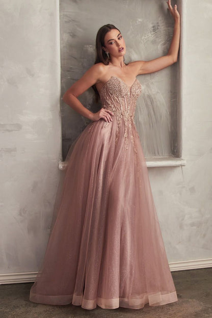 MARISOL GOWN - STRAPLESS LAYERED TULLE BALL GOWN