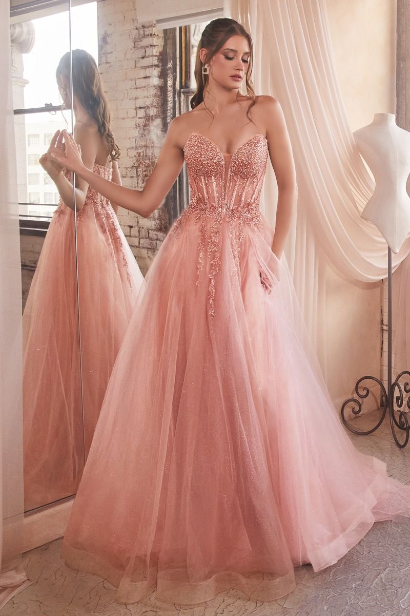 MARISOL GOWN - STRAPLESS LAYERED TULLE BALL GOWN