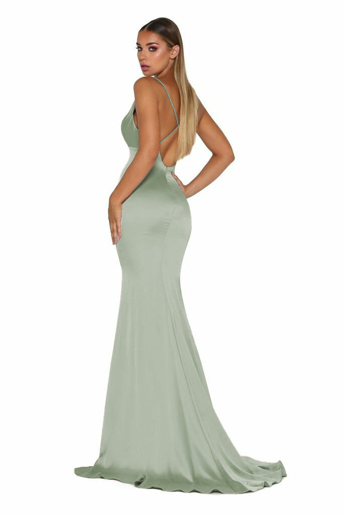 the Dana Gown in Sage / olive by Portia and Scarlett from Lady Black Tie