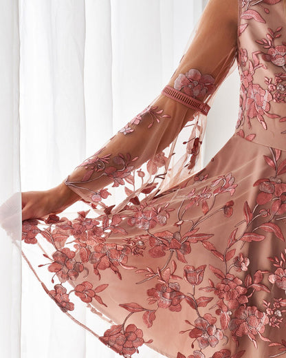 Davina Dress  - Embroidery Rose