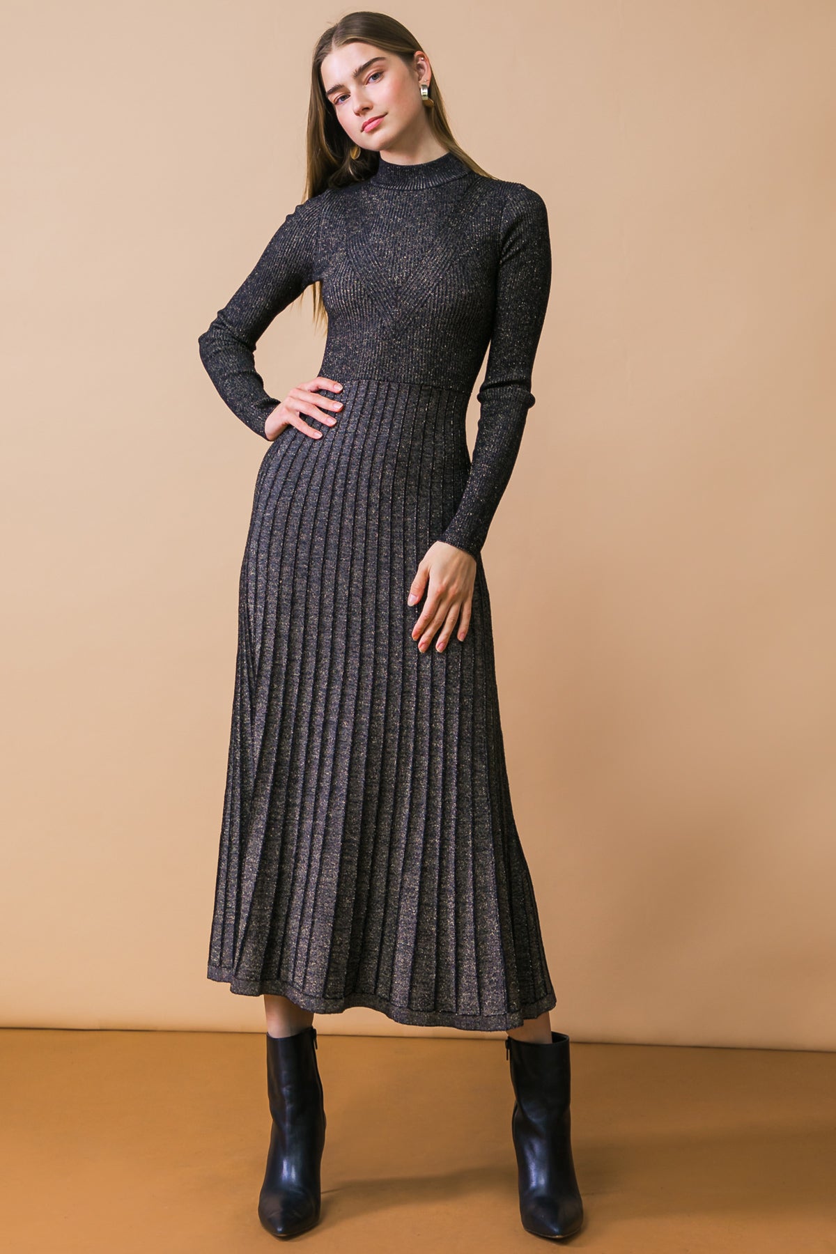 STAY COZE SWEATER MIDI DRESS