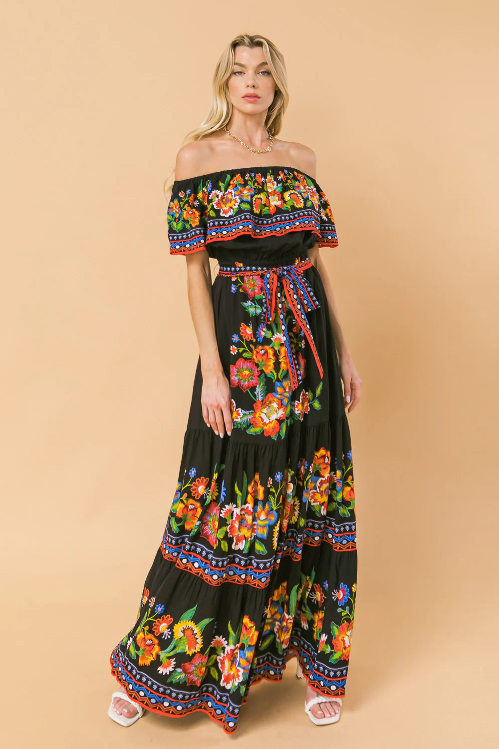 POETIC LOVE PRINT MAXI DRESS