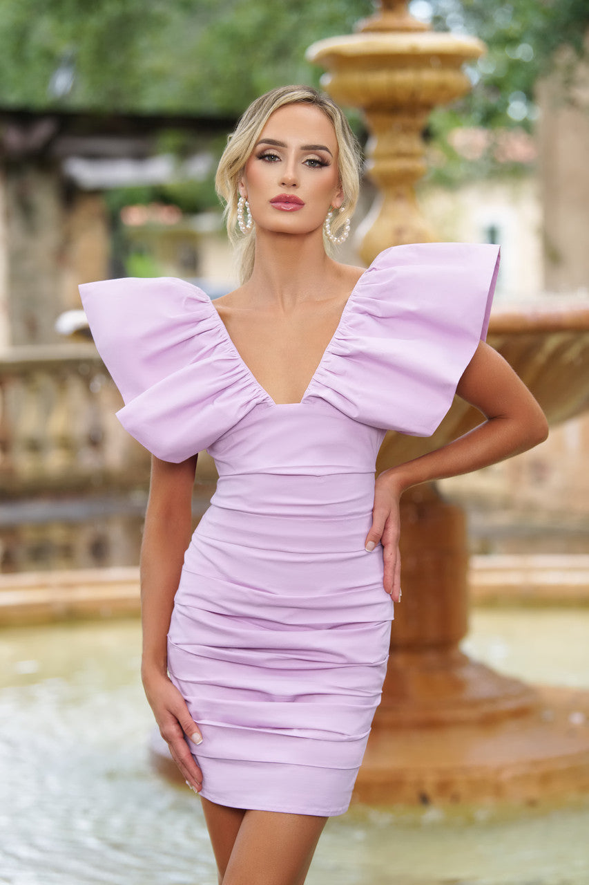 Tess Mini Dress - Lilac