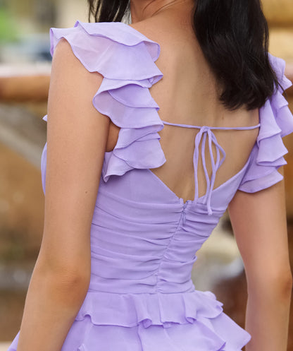Nora Mini Dress - Lilac
