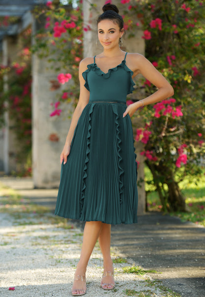Maia Midi Dress - Emerald