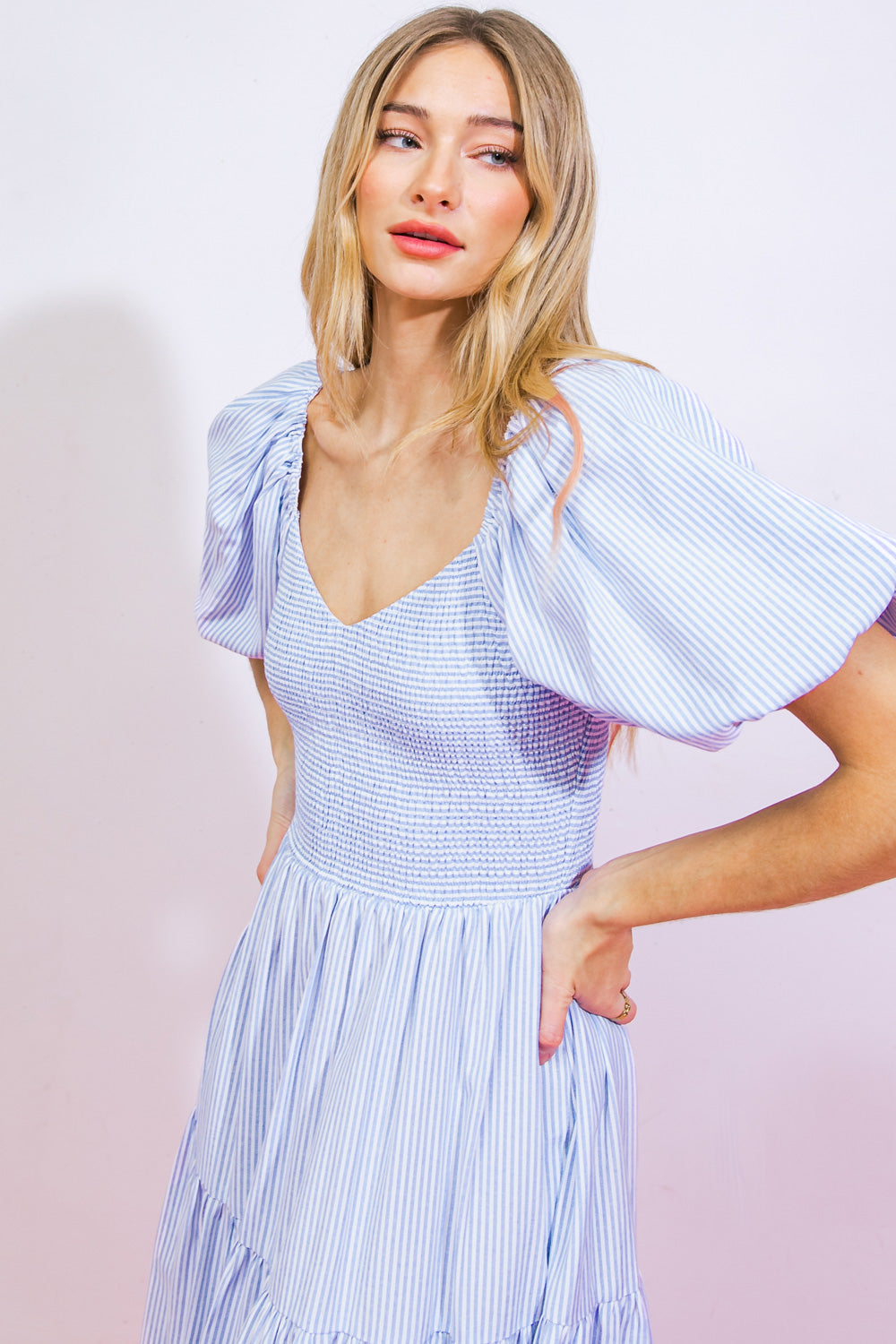 BORN WITH IT WOVEN MIDI DRESS