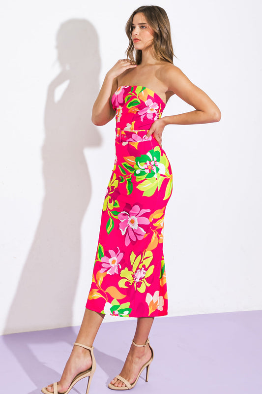 A COLORFUL LIFE MIDI DRESS