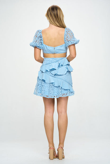 Sandra Mini Dress - Light Blue