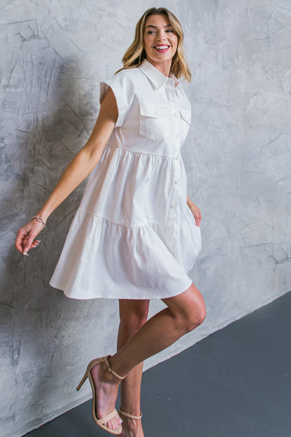 COMMON GROUND TWILL MINI DRESS